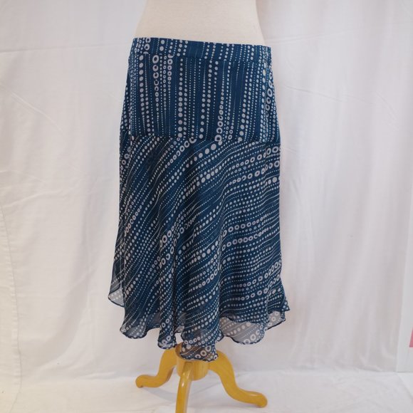 UEL 2 Piece Chiffon/Stretch Knit Top/Skirt Set NEW- Sz. 8 - Picture 8 of 9